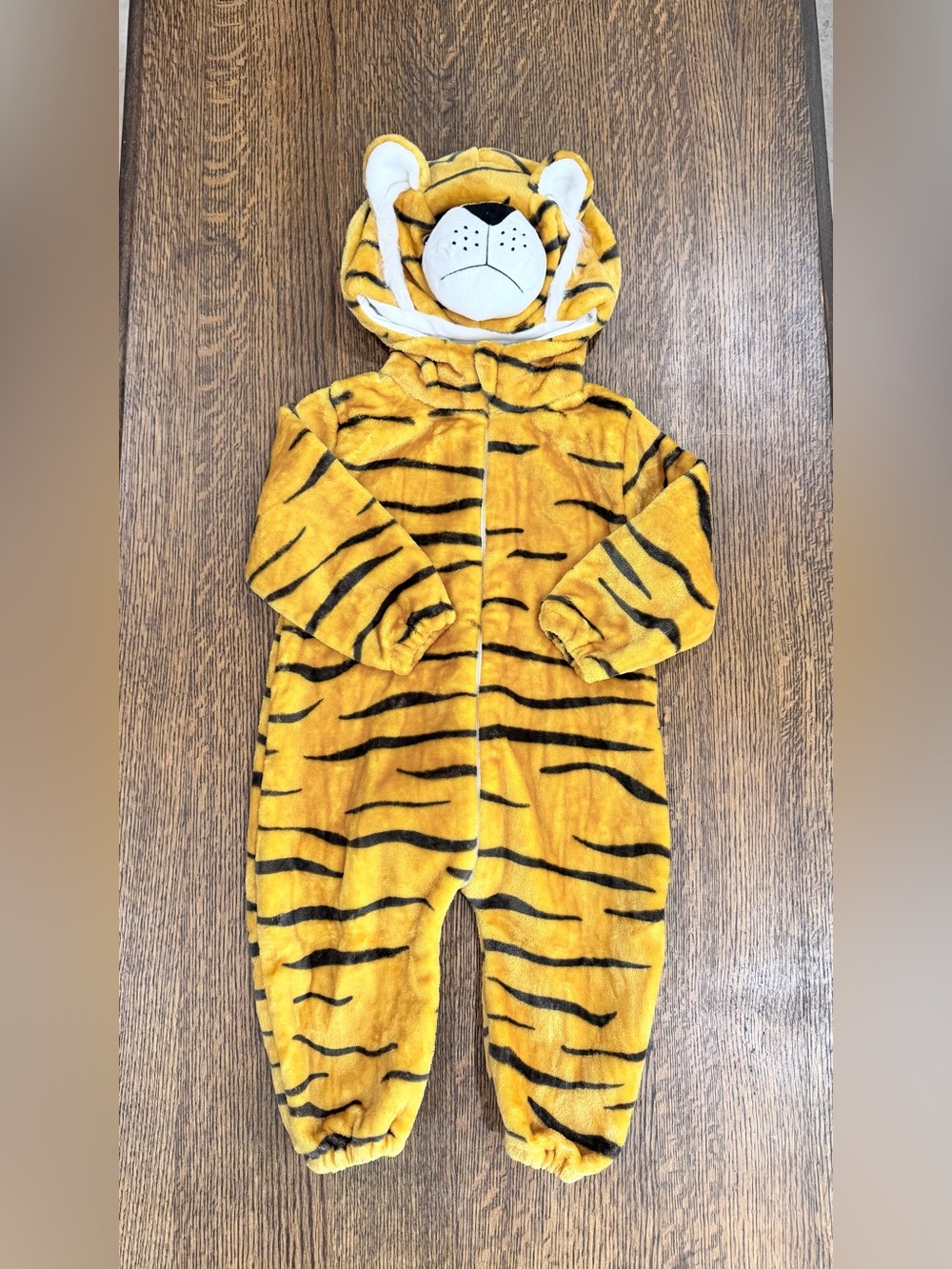 Kids Tiger Hooded One-Piece Romper Costume  - 12/18mo